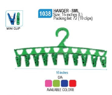 1038 Hanger-SML (10 Clips)