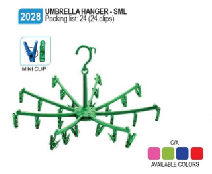 2028 Umbrella Hanger-SML (24 Clips)