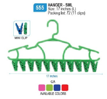 555 Hanger-SML (11 Clips)