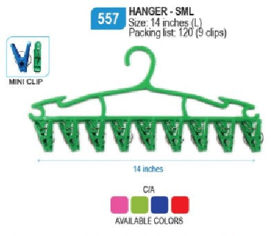 557-Hanger-SML/A (9 Clips)