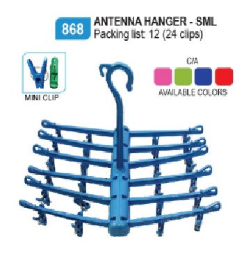 868 Antenna Hanger-SML (24 Clips)