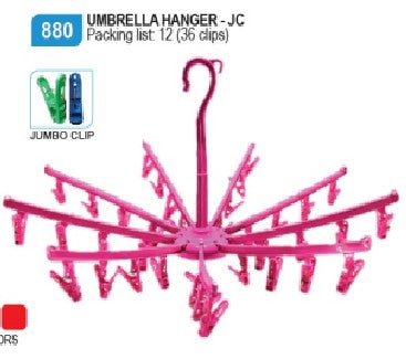 880 Umbrella Hanger-JC (36 Clips)