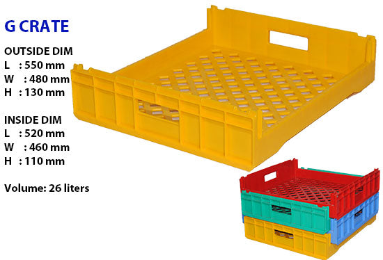 #B-001 Colored / #B-001 Black Baker's Crate