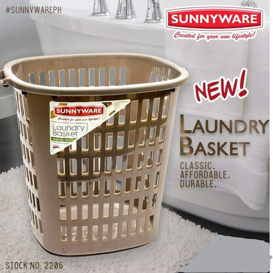 #2206-Brown / #2206-Cream Laundry Basket-Deluxe