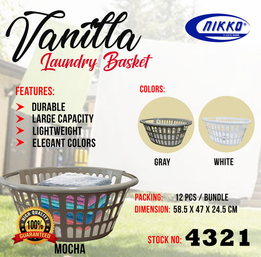4321 Vanilla Laundry Basket