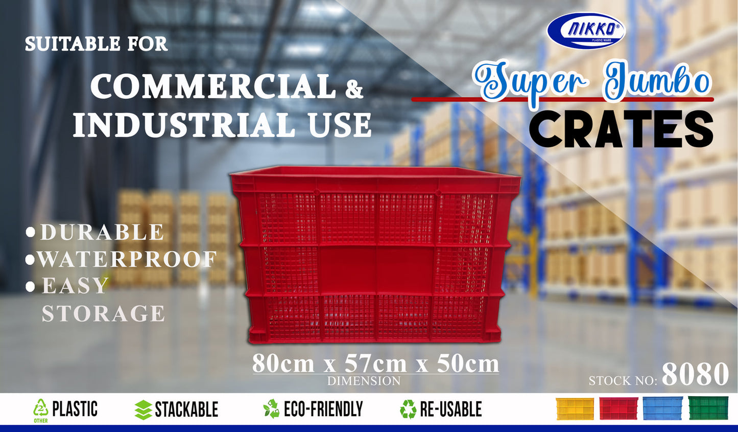 8080 Crate Super Jumbo Colored