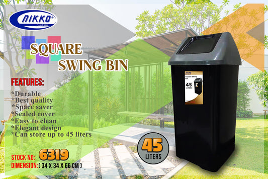 6319 Square Swing Bin 45 Liters