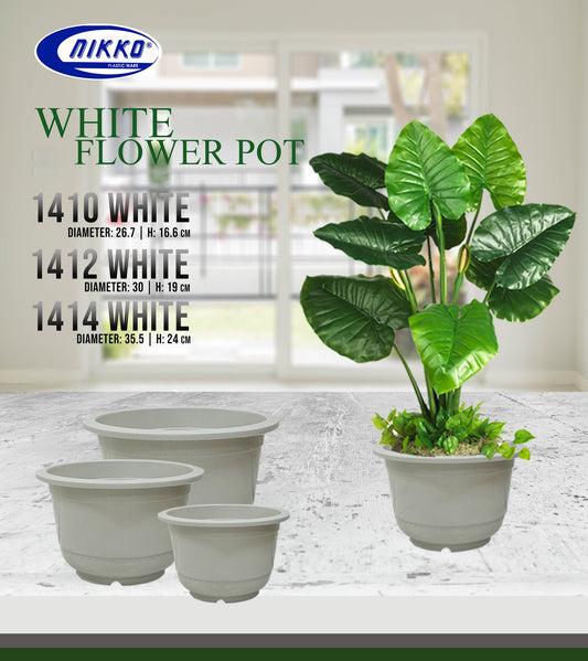 1410/1412/1414 White Flower Pot