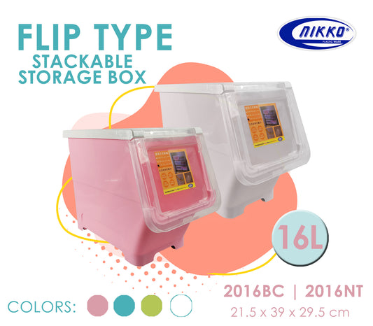 2016BC/2016NT Flip Type Stackable Storage Box 16 Liters