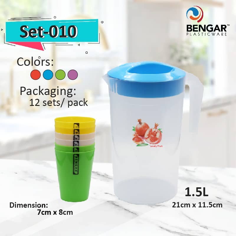 Set-010 1.5L Pitcher with 6pcs Cups
