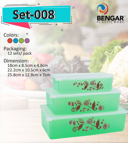 Set-008 3 in 1 Food Keeper with Design