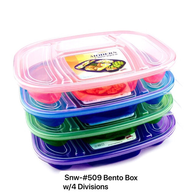 509 Bento Box with 4 Divisions Lunch Box