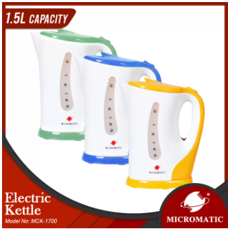 MCK-1700 1.5L Electric Cordless Kettle Plastic