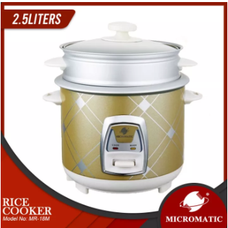 MR-18M Rice Cooker Metallic Body with Steamer 2.5L 18 Cups