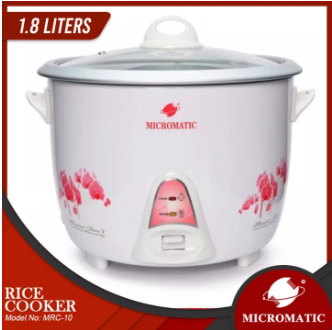 MRC-10 Rice Cooker White Body with Design 1.8L 10 Cups