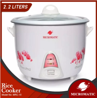 MRC-15 Rice Cooker White Body with Design 2.2L 15 Cups