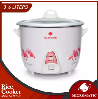 MRC-3 Rice Cooker  White Body with Design 0.6L 3 Cups