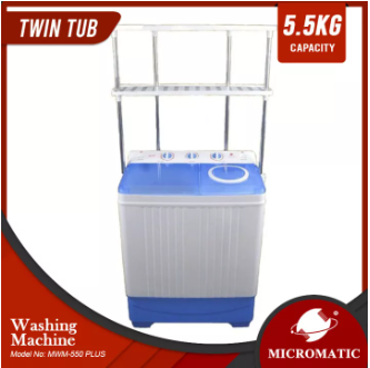 MWM-550 PLUS Twin Tub Washing Machine 5.5kg with Rack