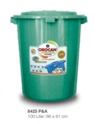 8425 P&A 100 Liter Utility Can with Cover