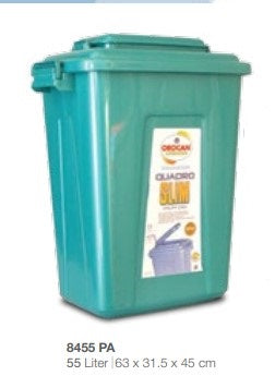 8455 PA 55 Liter Quadro Slim Utility Can with Cover