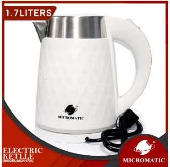 MCK-1721 1.7L Electric Cordless Kettle (Stainless & Plastic Body)