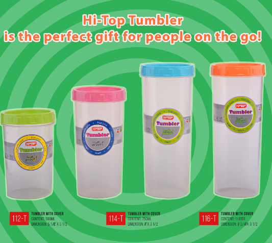 114-T  TUMBLER WITH COVER 750ML