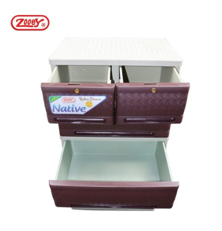 2002-5L Native Rattan Drawers 5 Layers