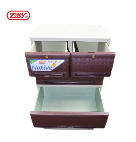 2002 6L Native Rattan Drawers 6 Layer