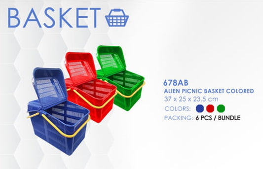 678 AB Alien Picnic Basket Colored