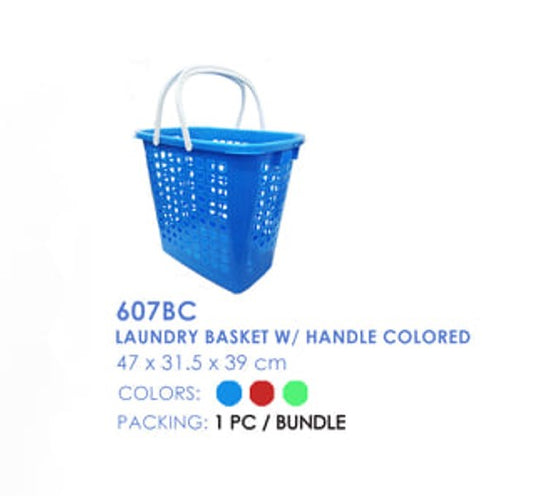 607 BC Laundry Basket with Handle Colored