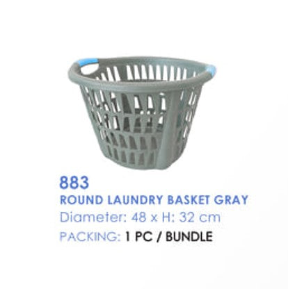 883 OLIVE Round Laundry Basket GRAY