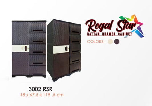 3002 RSR Regal Star Rattan Drawer Cabinet