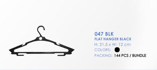 047 BLK Flat Hanger Black