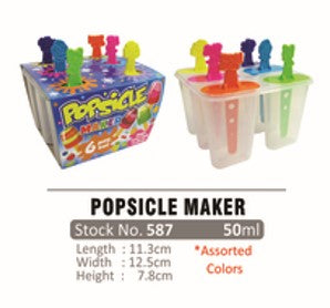 587 Star Home Popsicle Maker 50ml (Set of 6 Sticks)