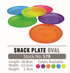 579 Star Home Snack Plate Oval (Set of 6 pcs)