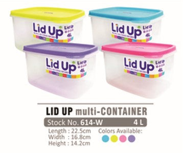614 Star Home Lid Up Multi-Purpose Container 4 Liters