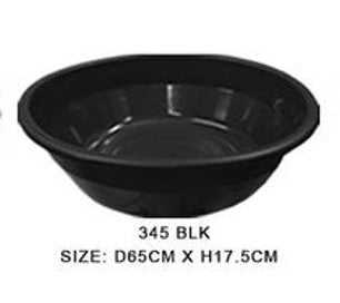 345 Basin Black with Sticker 65cm