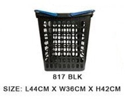 817 BLK Laundry Basket with Handle Black