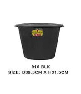 916 BLK 25 Liters Utility Container Black