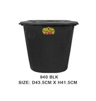 940 BLK 40 Liters Utility Container Black