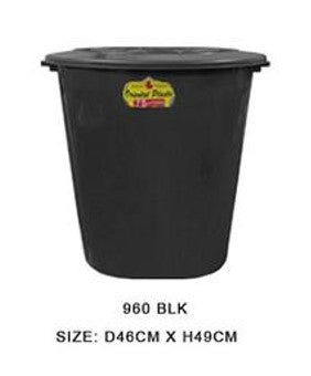 960 BLK 60 Liters Utility Container Black