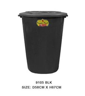 9105 BLK 105 Liters Utility Container Black