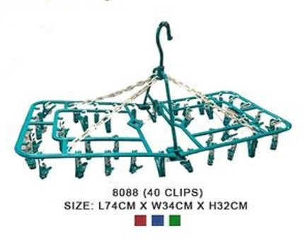 8088 Folding Hanger (40 Clips)