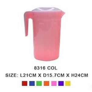 8316 COL Pitcher Round Colored Big 3L