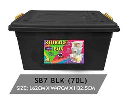SB-7 BLK Multi Storage Box Black 70L