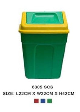 6305 SCS Waste Can Square with Cover 11L