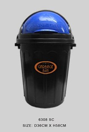 6308 SC Waste Can Round Slide Cover 26L