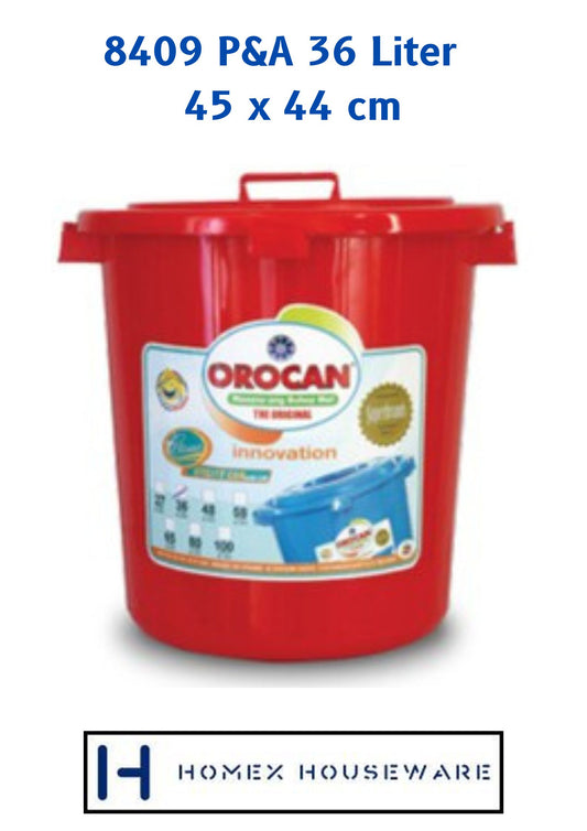 8409 P&A 36 Liter Utility Can with Cover