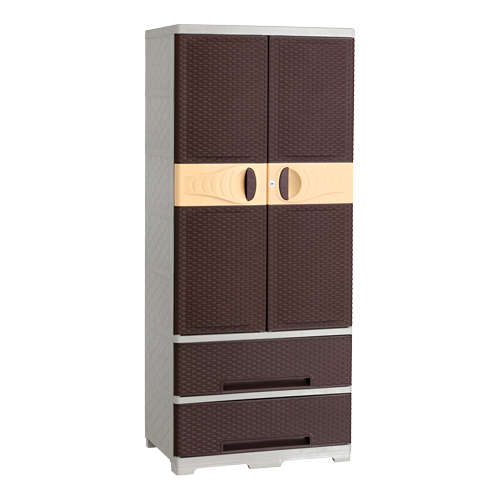 809 H2  Himalaya Rattan Closet with 2 Drawer