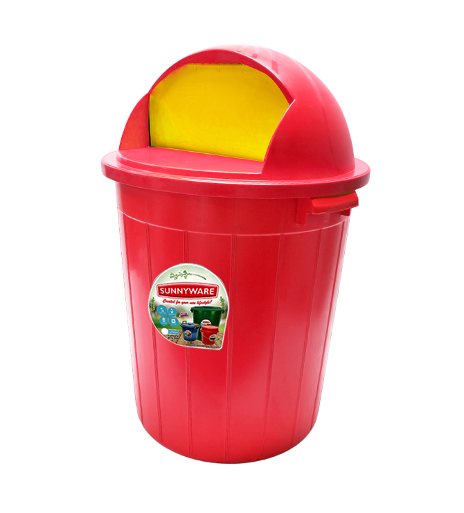 9850 80L  WASTE CAN W/COVER